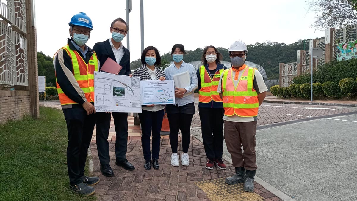 The engineering team attended site visit of Road Improvement Work at New Clear Water Bay with Kwun Tong District Council Members.