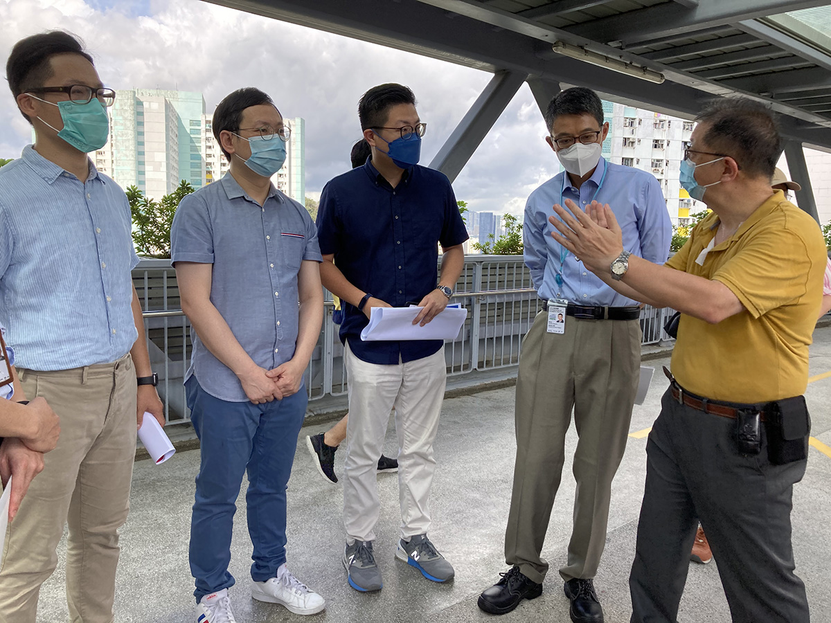 The engineering team attended a meeting with Kwun Tong District Council Members to update the progress of the Development of Anderson Road Quarry Site.